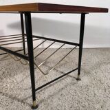 Coffee table steel and brass 1950