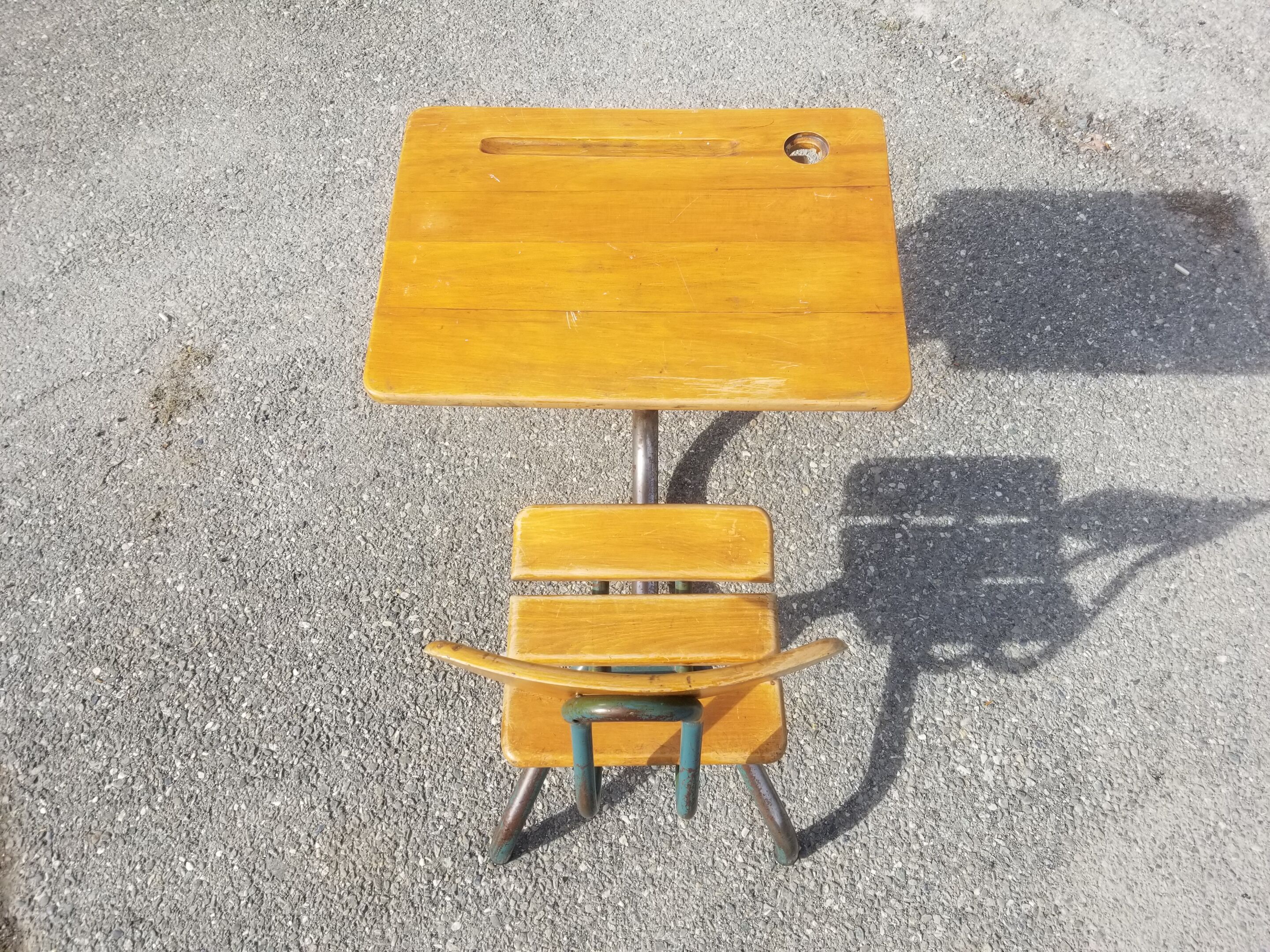 Vintage 1-seater school desk 50