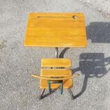 Vintage 1-seater school desk 50