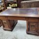 Art deco 4-door, 3-drawer, double-sided, 1930s flat desk