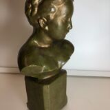 Bust young girl terracotta