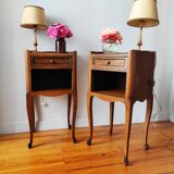 Pair of Louis VX style bedside tables