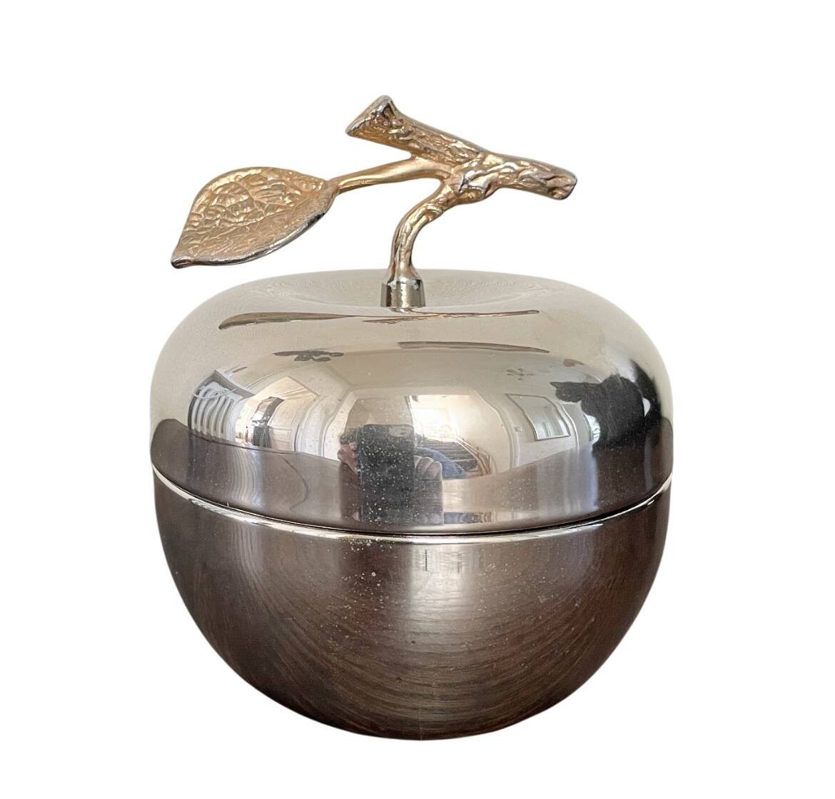 Silver metal apple box