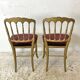 Paire de chaises charivari en bois doré