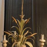 3-light metal vegetal pattern chandelier