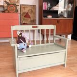 Celadon green toy chest bench