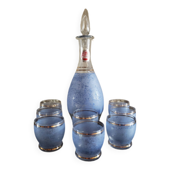 Blue granita liquor service from the 1950s