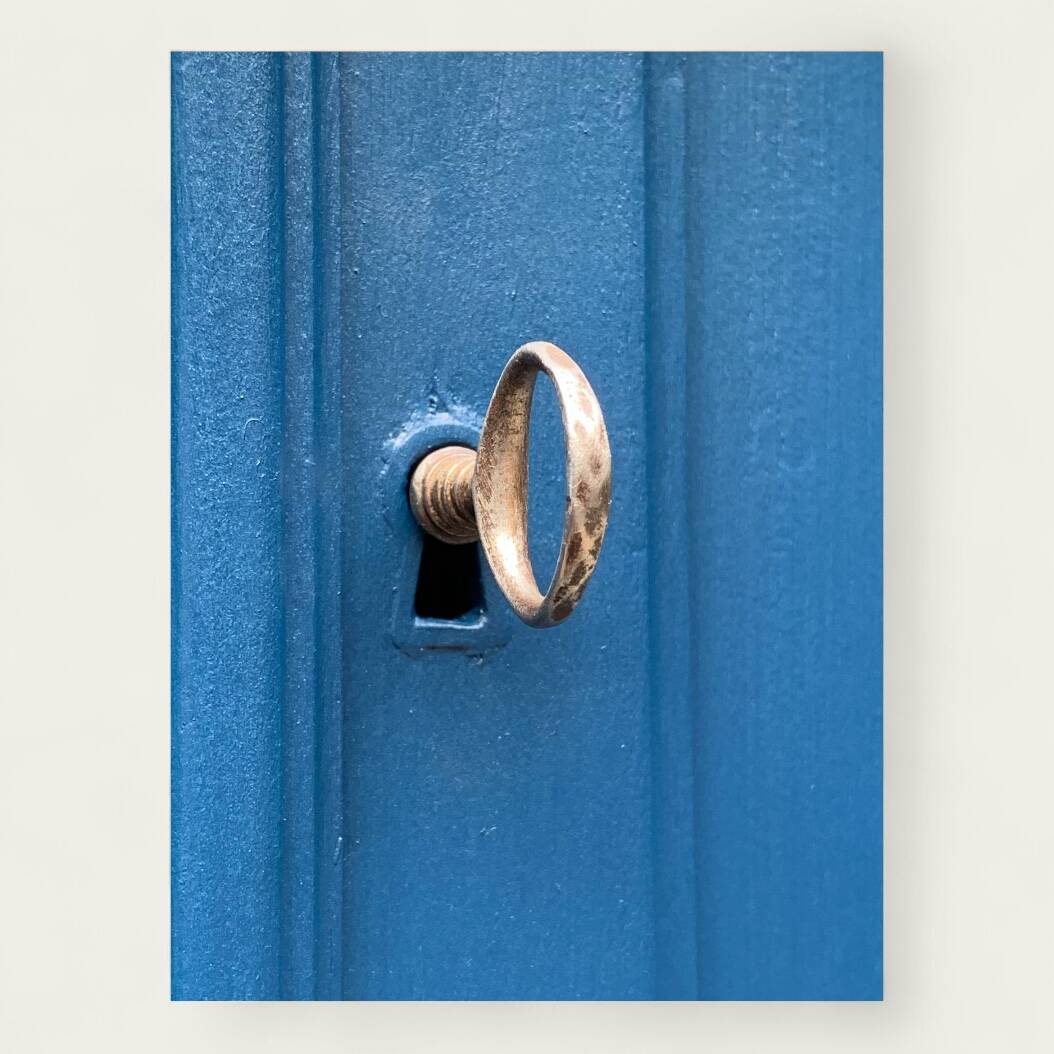 1940s Parisian blue paneled wardrobe