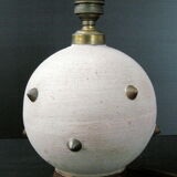 Vintage ball lamp 1950 ceramic & brass