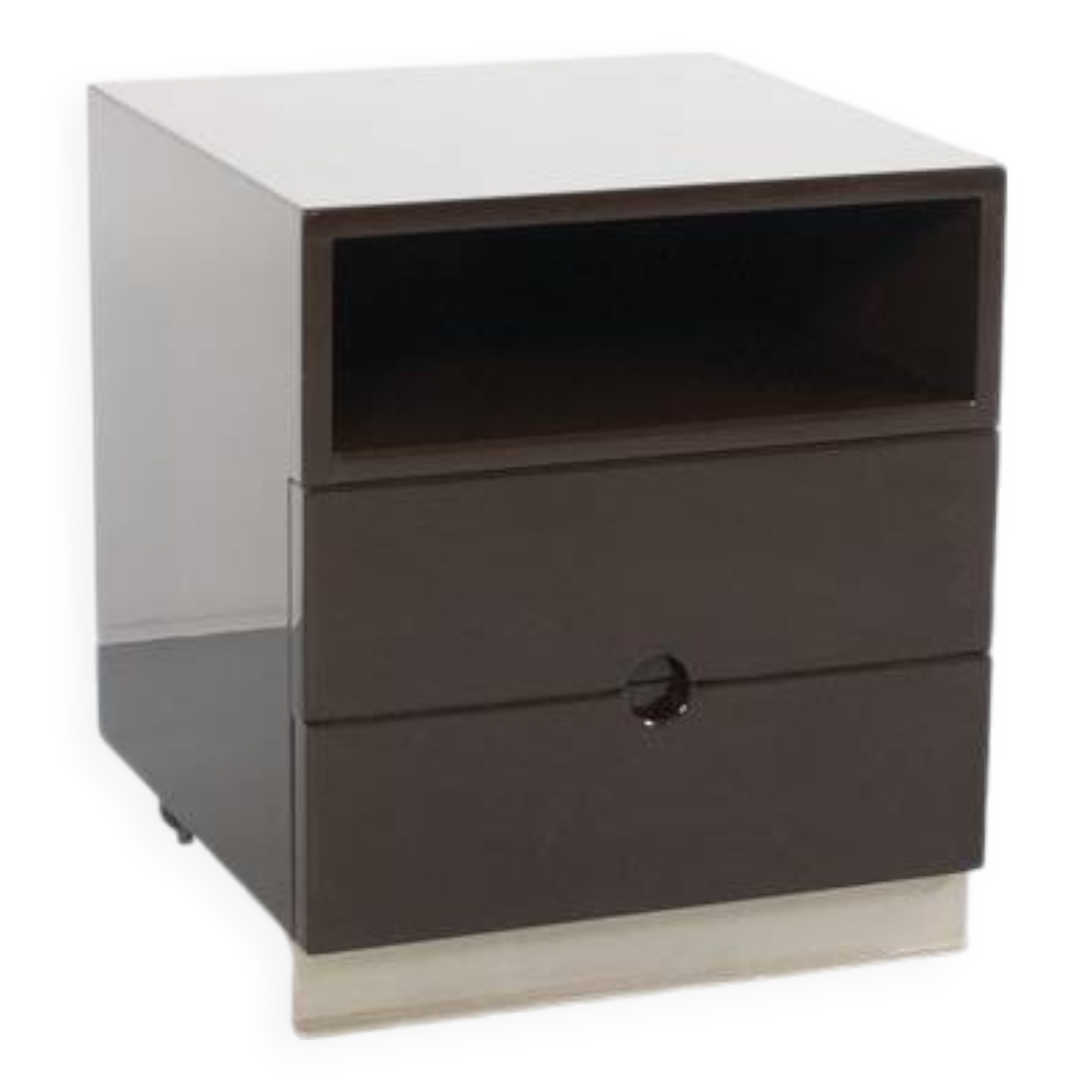 Mb16 brown lacquered chest by luigi caccia dominioni 70's azucena editor