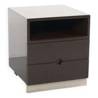 Commode mb16 laquée marron par luigi caccia dominioni années 70' azucena éditeur