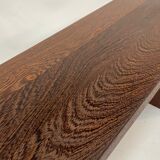 Minimalist vintage sofa design in wengé wood small solid bench