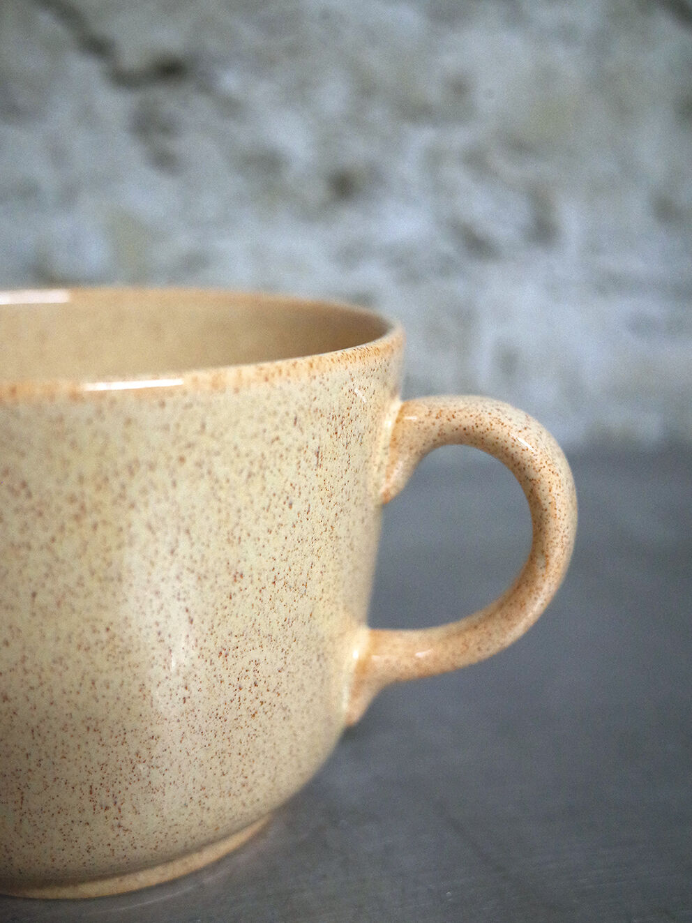 Set of 2 tea cups / Speckled ceramic mug
