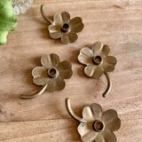 Set of 4 small vintage brass candlesticks/candle holders