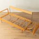 Wilhelm Knoll mid-century sofa, 1950s, cherry wood, reupholstered