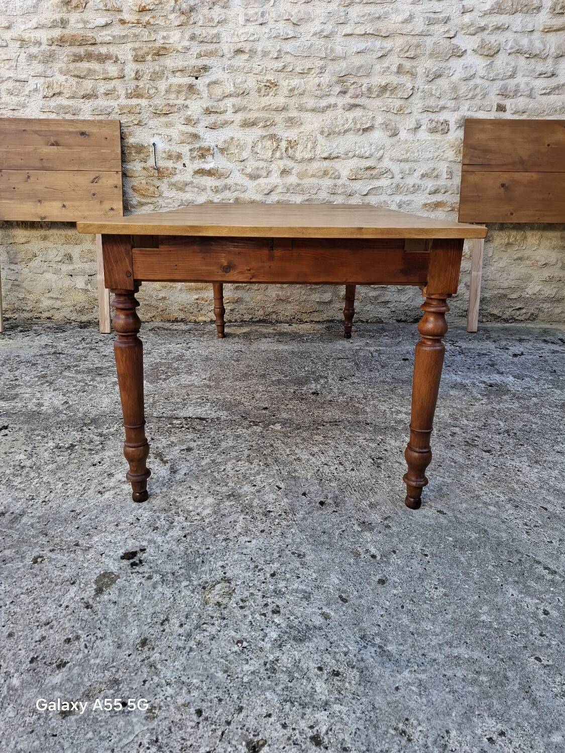 Extendable farmhouse table 285 x 86