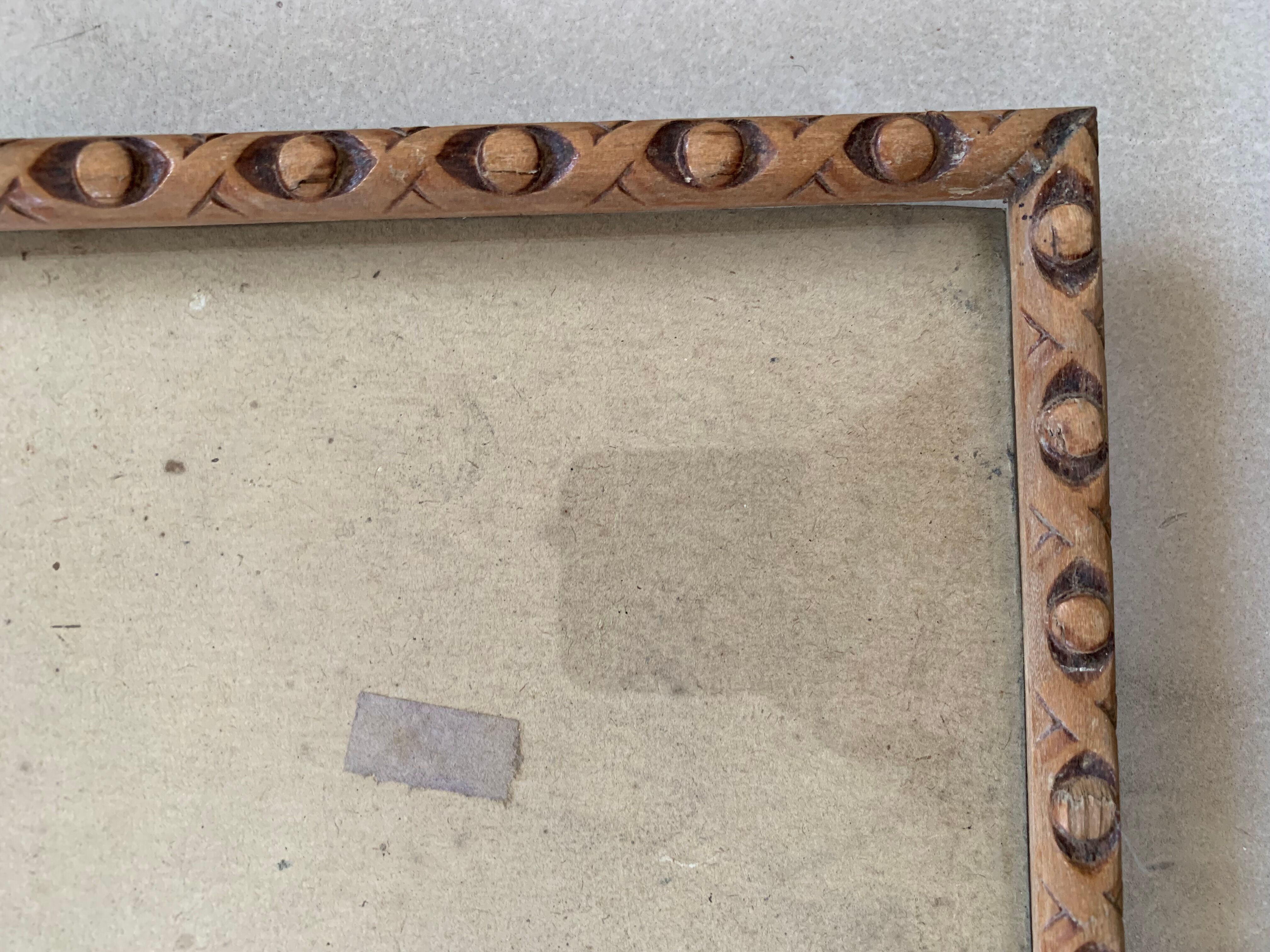 Old frame carved wood 29x41cm