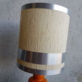 70s orange ceramic lamp