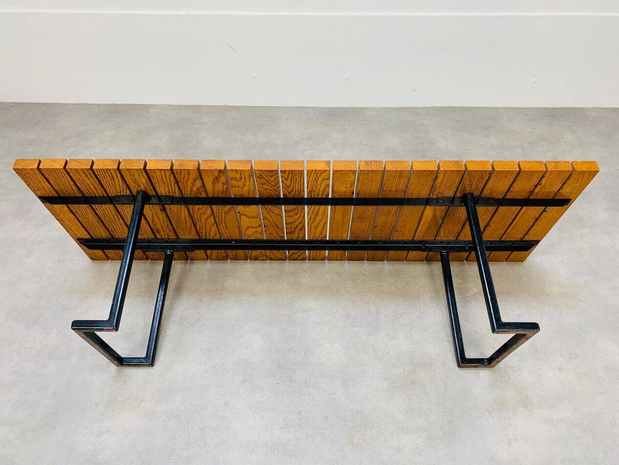 1950s coffee table in the style of Alain Richard, wood and metal.