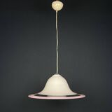 White and pink Murano glass pendant lamp, Italy, 1970s.