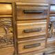 Art deco line-up in 1940s solid oak