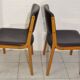 Paire de chaises 1950/60 cuir et bois