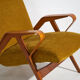 Set of two armchairs and pouf – Mid-century Modern (circa 1950). Three-piece set.