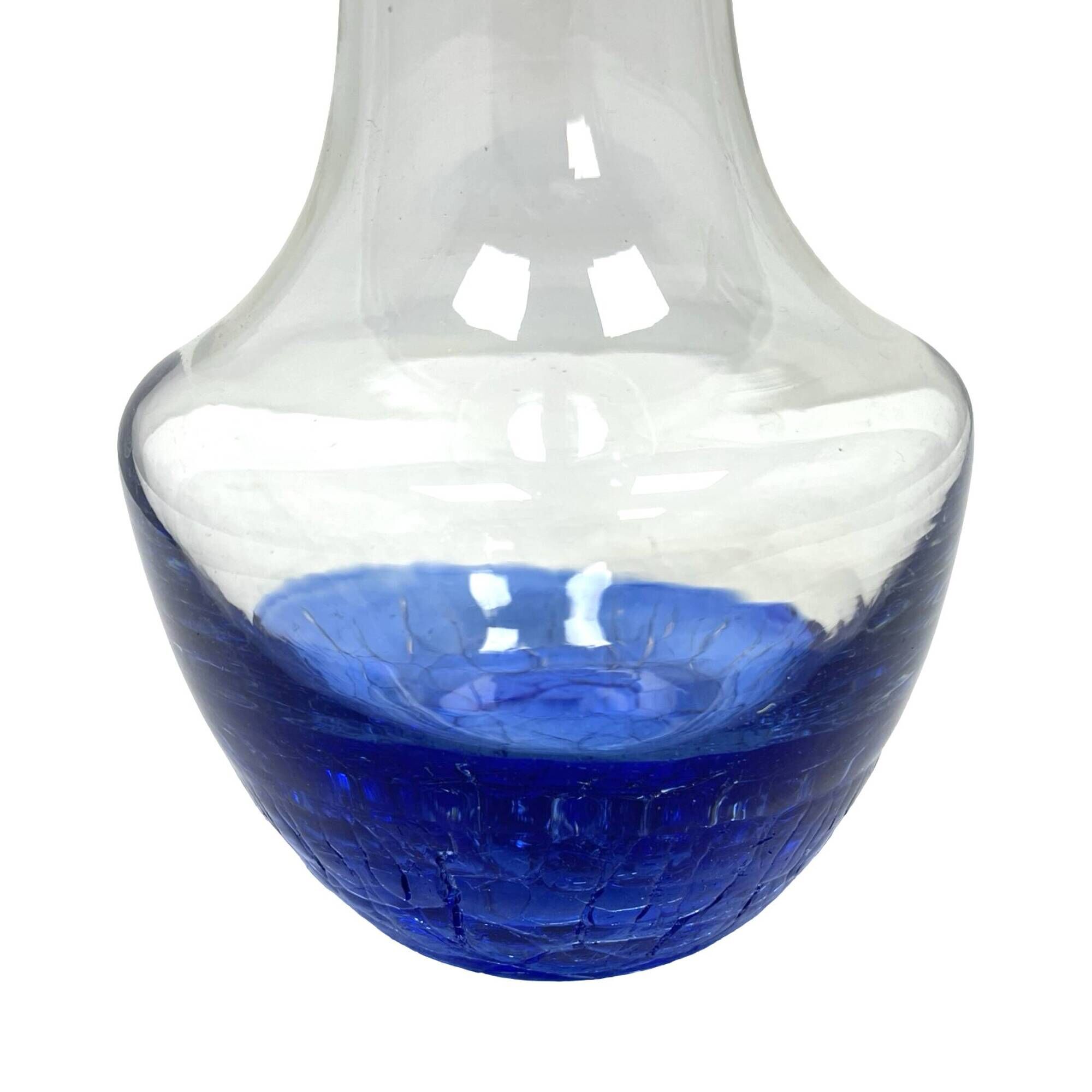 "Flirt" Glass Vase by R&B Ritzenhoff Breker – Cobalt Crackle Glass – 1990s