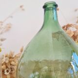 Dame-Jeanne ancienne en verre verte H30