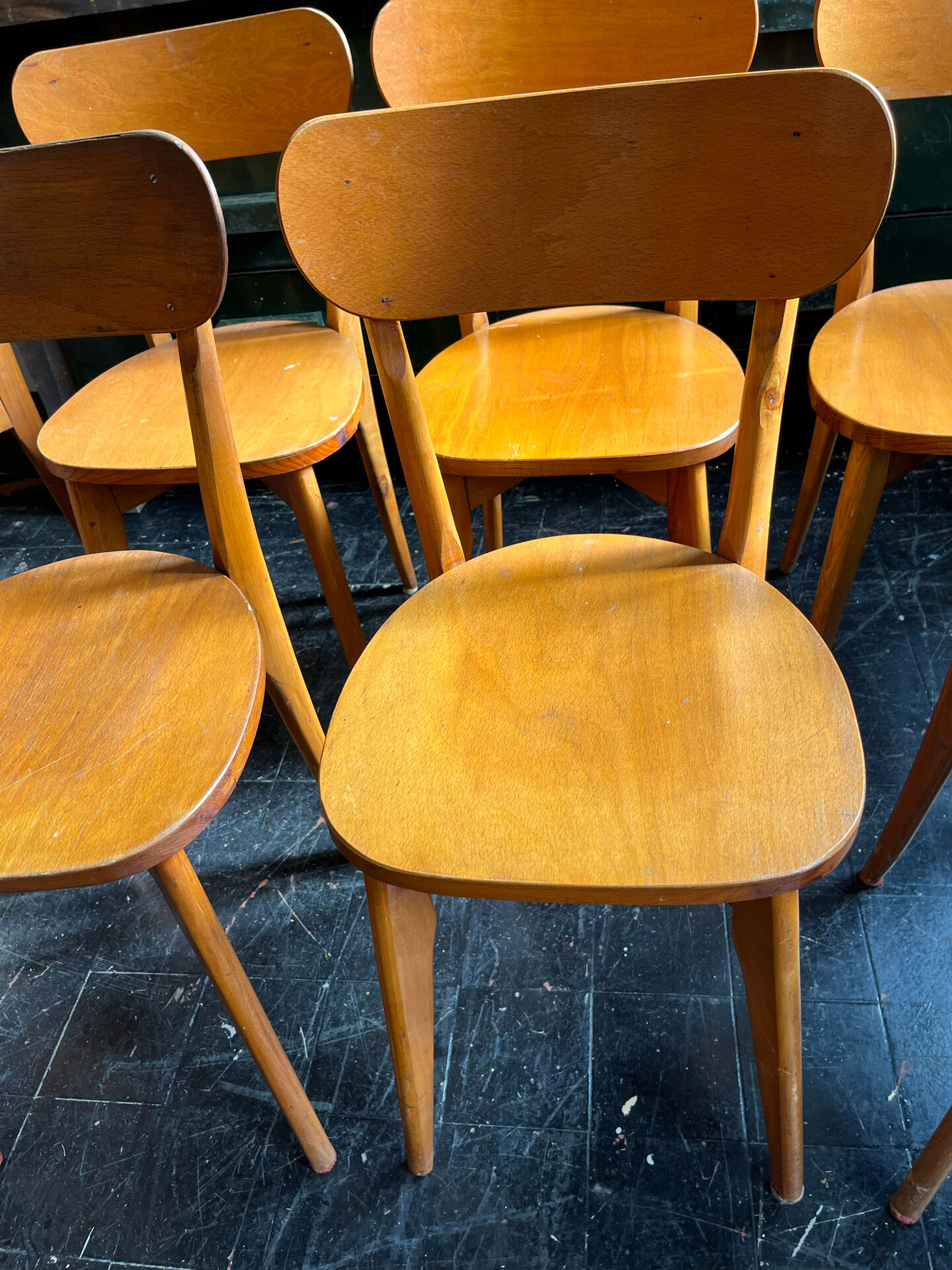 Set of 10 bistro chairs