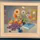 Swedish Oil on Canvas “Still Life” by K. Eliasson, Vintage & Framed 58×50cm