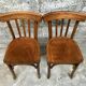 Pair of bistro chairs troquet Parisien in curved wood 1950