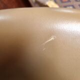 Scandinavian armchair in beech and leather