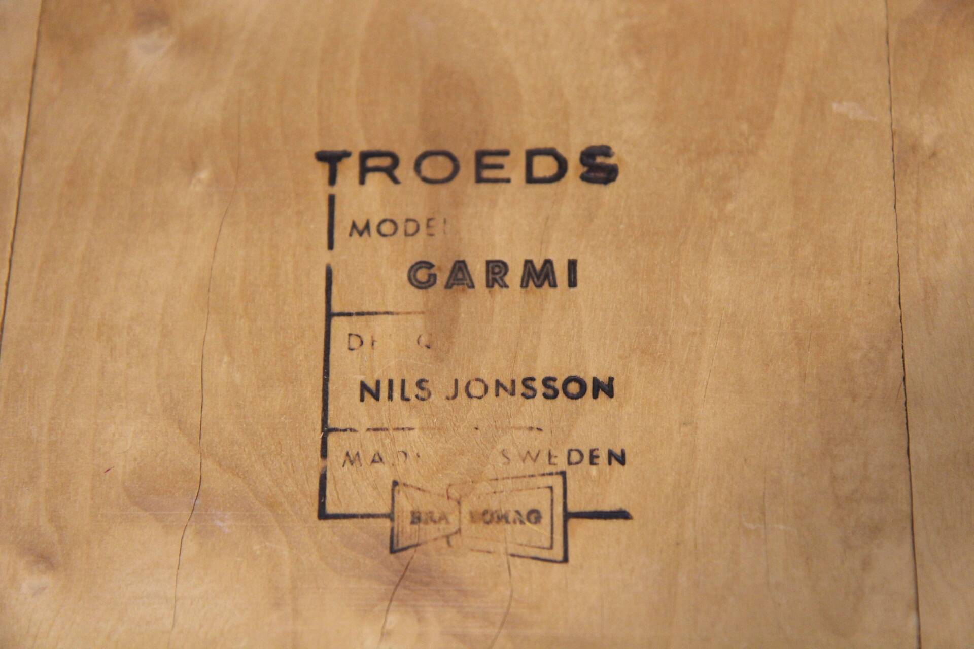 Set of 3 oak chairs "Garmi", Troeds, Sweden, 1960