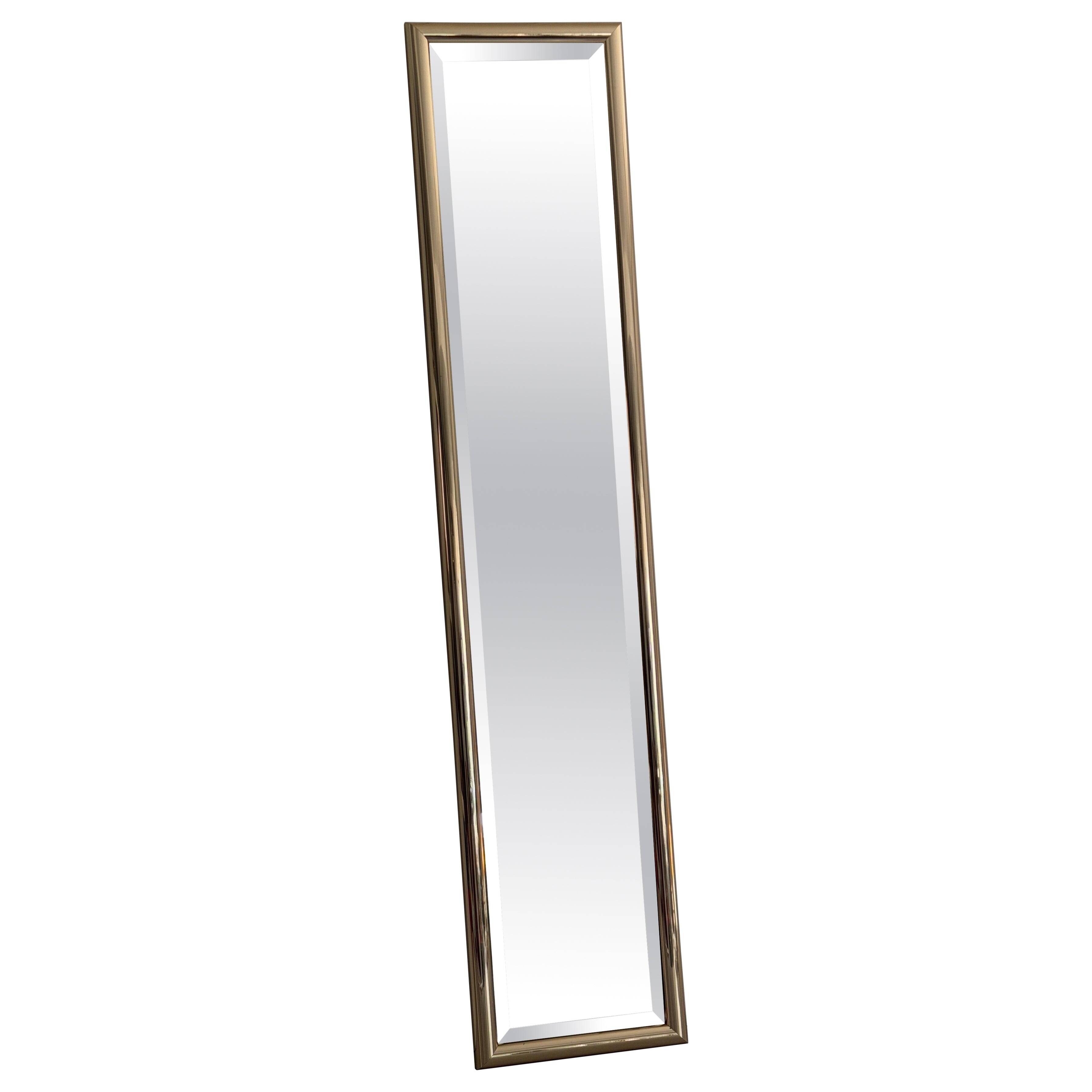 Rectangular wall mirror with a gold metal frame by Schöninger, 1970s, Germany.