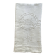 Drap ancien en lin, monogramme MR