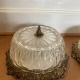 Pair of Italian ceiling lights, 50s-60s