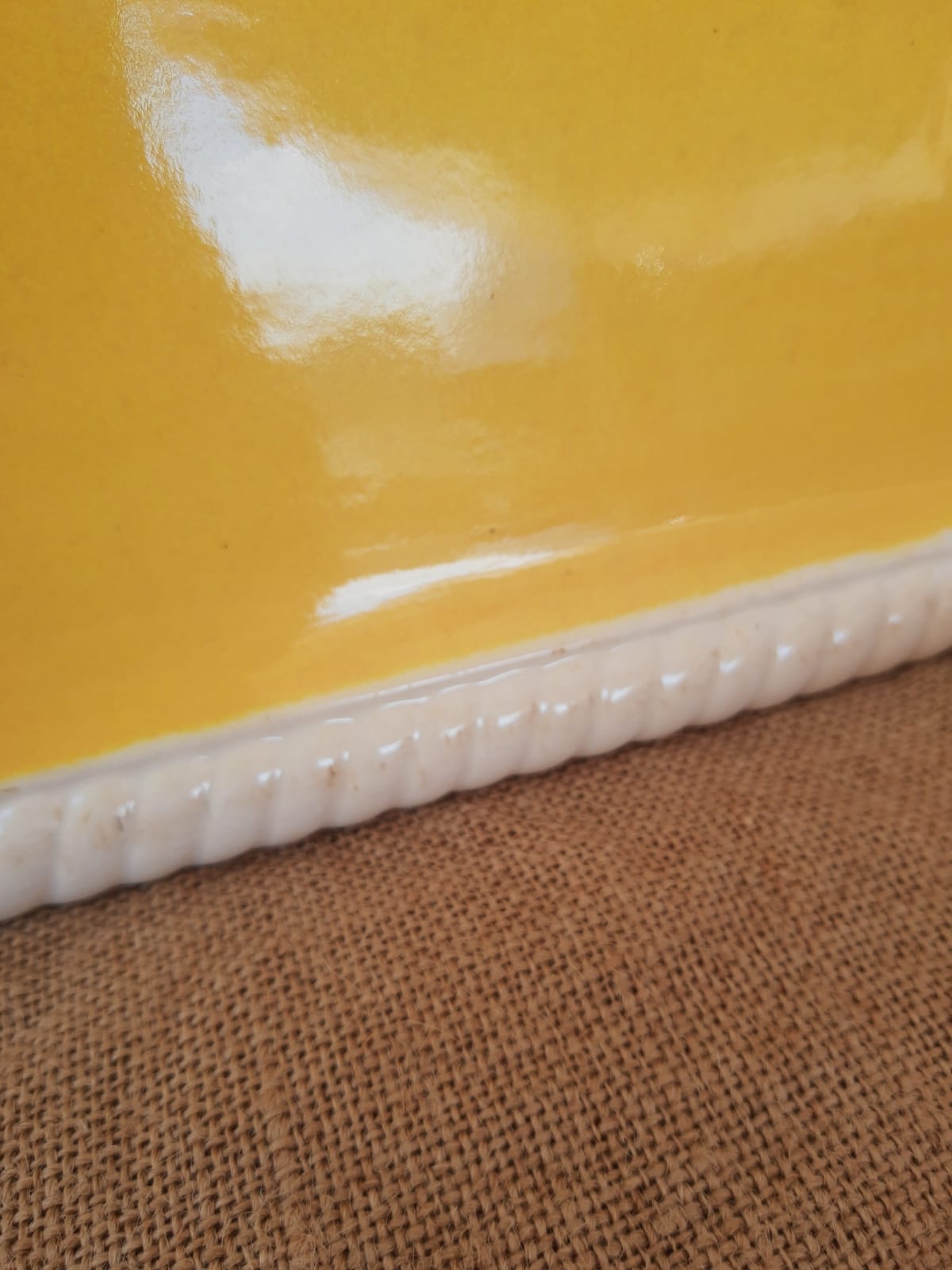 Longwy France Yellow Dessert Service