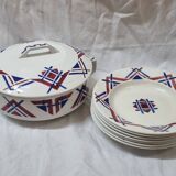 Soup plates and soup tureen Moulin des loups, hamage, US Taritz art deco