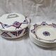 Soup plates and soup tureen Moulin des loups, hamage, US Taritz art deco