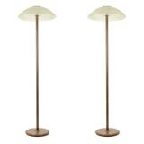 Andrée Putman Paire de lampadaires de style Art Déco. Vers 1980