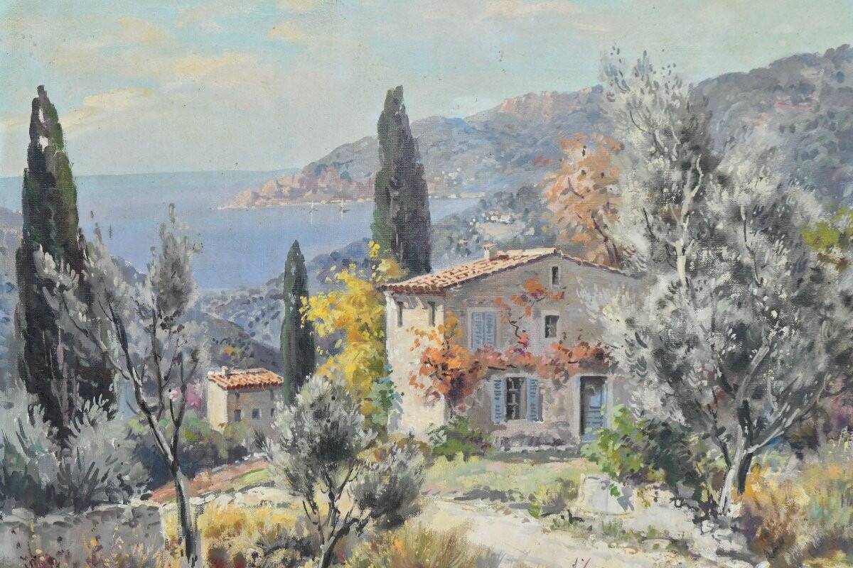 Lucien POTRONAT (1889-1973) "Landscape of the Côte d'Azur" Oil on canvas