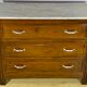 Commode style Art Déco, 3 tiroirs, marbre blanc
