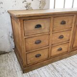 XXL solid oak counter sideboard