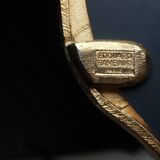 Gilded mirror with bird by Edouard Rambaud, 1990s