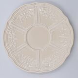 2 luncheon cups off-white earthenware Lunéville décor relief France