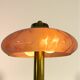 Art Deco mushroom table lamp, pink Clichy glass