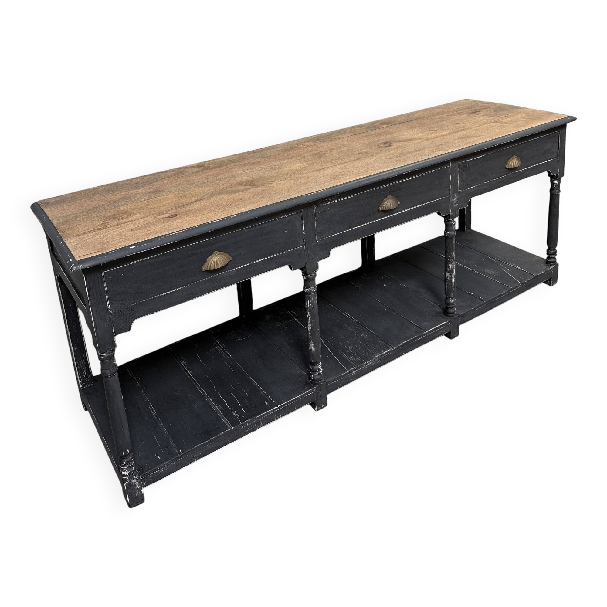 Large patinated draper's table (renovated)