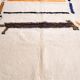 Handwoven natural wool rug with colourful patterns, size 1.4/2.6 m.