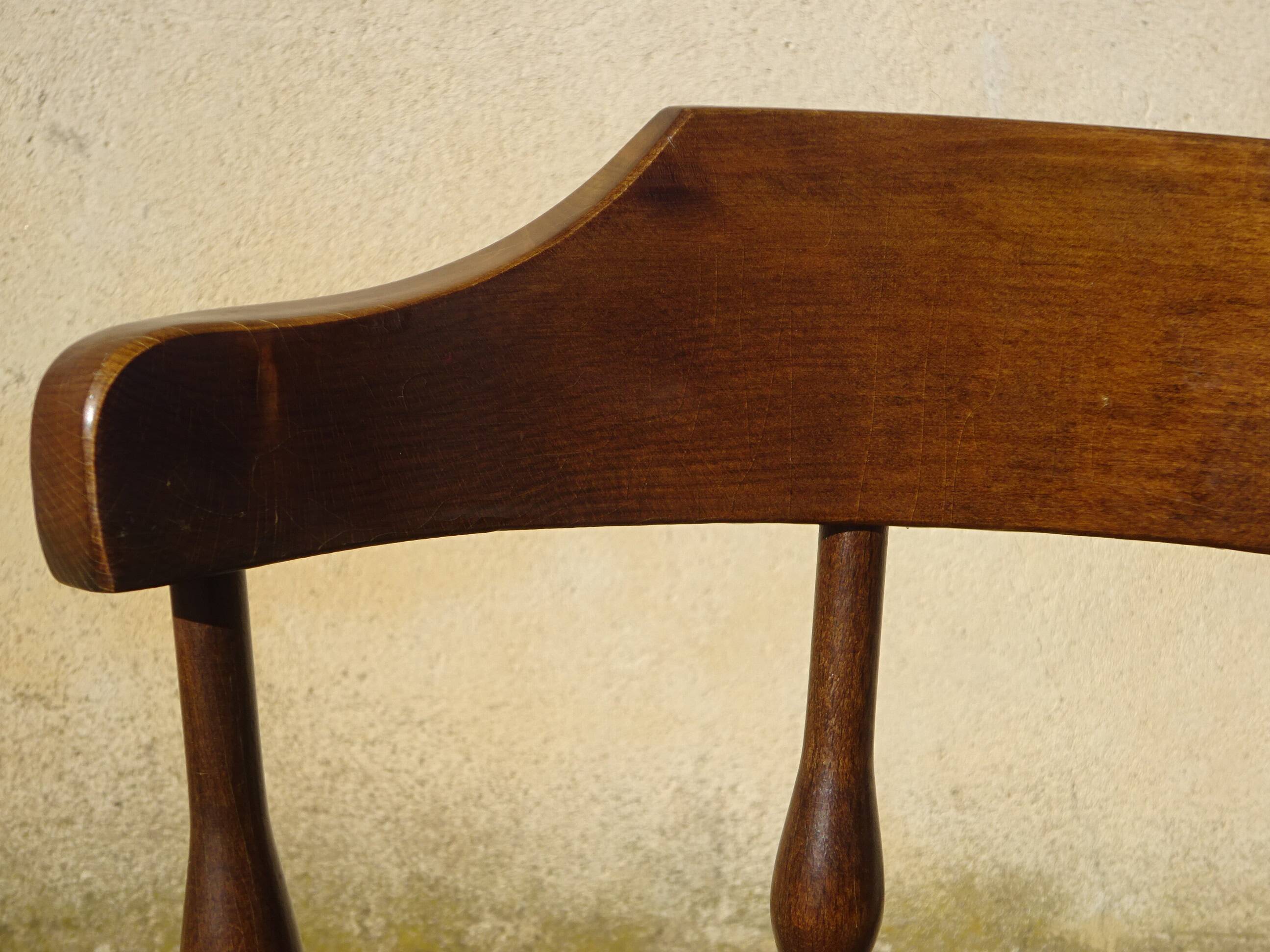 Chaises vintage, pieds compas, les 2